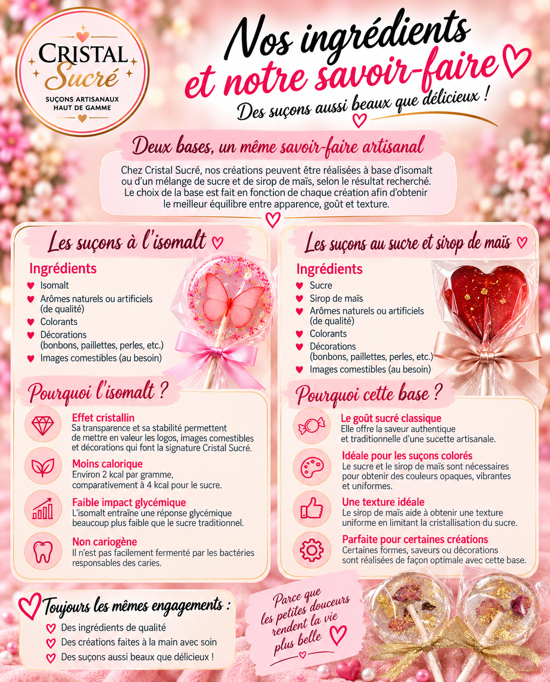 Comparatif Sucre traditionnel vs Isomalt